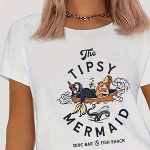 The Tipsy Mermaid Graphic Tee NWOT